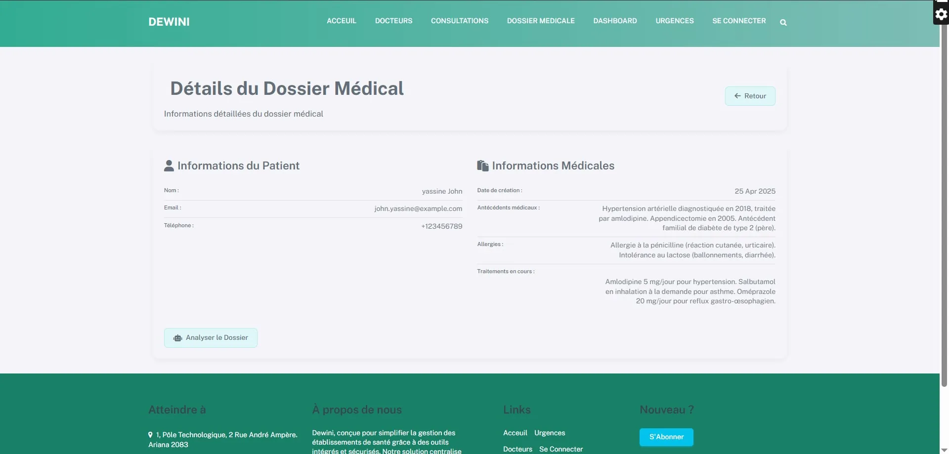 Dewini medical record